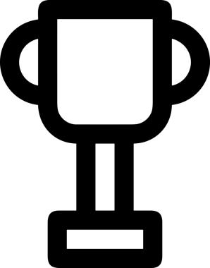 Kazanan Siyah ve Beyaz Logo Simgesi Markalaşma ve Tasarım için PNG Biçiminde