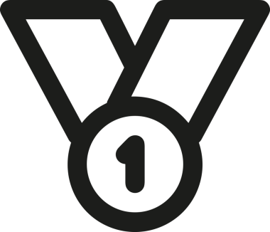 Kazanan Siyah ve Beyaz Logo Simgesi Markalaşma ve Tasarım için PNG Biçiminde