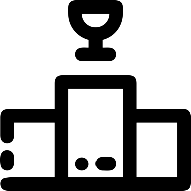 Kazanan Siyah ve Beyaz Logo Simgesi Markalaşma ve Tasarım için PNG Biçiminde