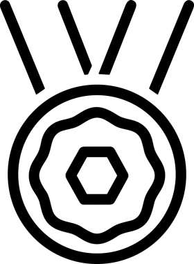 Kazanan Siyah ve Beyaz Logo Simgesi Markalaşma ve Tasarım için PNG Biçiminde