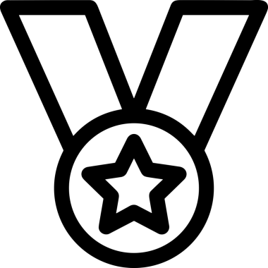 Kazanan Siyah ve Beyaz Logo Simgesi Markalaşma ve Tasarım için PNG Biçiminde