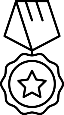 Kazanan Siyah ve Beyaz Logo Simgesi Markalaşma ve Tasarım için PNG Biçiminde