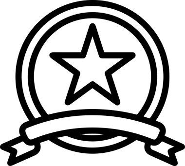Kazanan Siyah ve Beyaz Logo Simgesi Markalaşma ve Tasarım için PNG Biçiminde