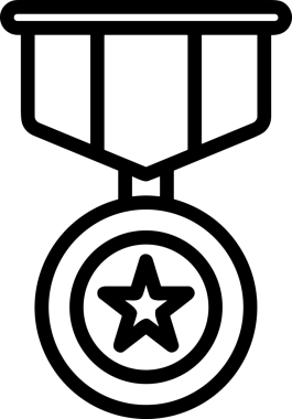 Kazanan Siyah ve Beyaz Logo Simgesi Markalaşma ve Tasarım için PNG Biçiminde