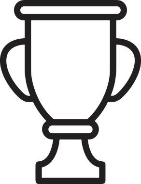 Kazanan Siyah ve Beyaz Logo Simgesi Markalaşma ve Tasarım için PNG Biçiminde