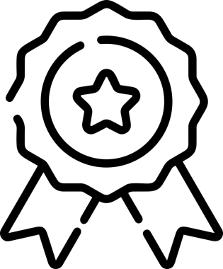 Kazanan Siyah ve Beyaz Logo Simgesi Markalaşma ve Tasarım için PNG Biçiminde