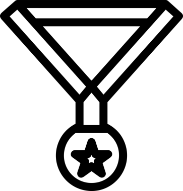 Kazanan Siyah ve Beyaz Logo Simgesi Markalaşma ve Tasarım için PNG Biçiminde