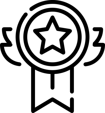 Kazanan Siyah ve Beyaz Logo Simgesi Markalaşma ve Tasarım için PNG Biçiminde