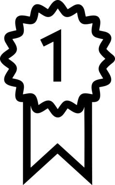 Kazanan Siyah ve Beyaz Logo Simgesi Markalaşma ve Tasarım için PNG Biçiminde
