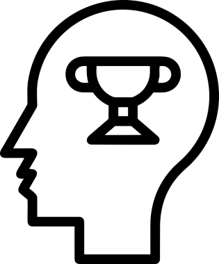 Kazanan Siyah ve Beyaz Logo Simgesi Markalaşma ve Tasarım için PNG Biçiminde