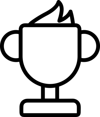 Kazanan Siyah ve Beyaz Logo Simgesi Markalaşma ve Tasarım için PNG Biçiminde
