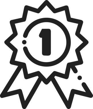 Kazanan Siyah ve Beyaz Logo Simgesi Markalaşma ve Tasarım için PNG Biçiminde