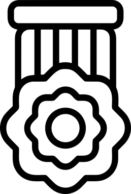 Kazanan Siyah ve Beyaz Logo Simgesi Markalaşma ve Tasarım için PNG Biçiminde