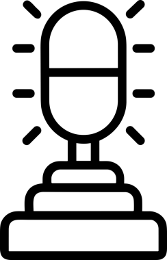 Kazanan Siyah ve Beyaz Logo Simgesi Markalaşma ve Tasarım için PNG Biçiminde