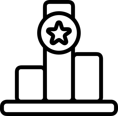 Kazanan Siyah ve Beyaz Logo Simgesi Markalaşma ve Tasarım için PNG Biçiminde
