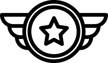 Kazanan Siyah ve Beyaz Logo Simgesi Markalaşma ve Tasarım için PNG Biçiminde