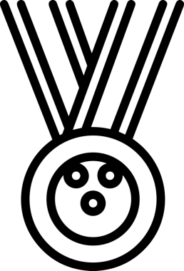 Kazanan Siyah ve Beyaz Logo Simgesi Markalaşma ve Tasarım için PNG Biçiminde