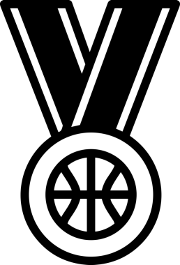 Kazanan Siyah ve Beyaz Logo Simgesi Markalaşma ve Tasarım için PNG Biçiminde