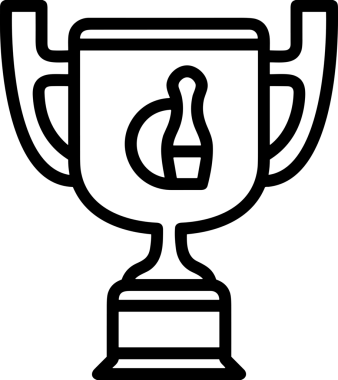 Kazanan Siyah ve Beyaz Logo Simgesi Markalaşma ve Tasarım için PNG Biçiminde