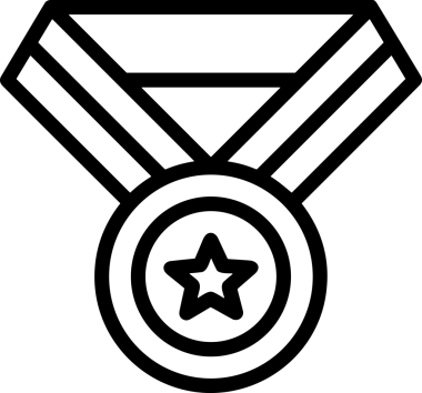 Kazanan Siyah ve Beyaz Logo Simgesi Markalaşma ve Tasarım için PNG Biçiminde