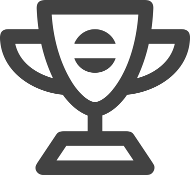 Kazanan Siyah ve Beyaz Logo Simgesi Markalaşma ve Tasarım için PNG Biçiminde