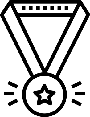 Kazanan Siyah ve Beyaz Logo Simgesi Markalaşma ve Tasarım için PNG Biçiminde