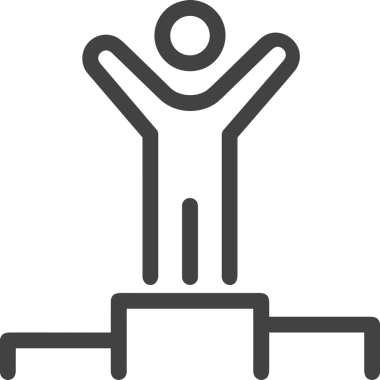 Kazanan Siyah ve Beyaz Logo Simgesi Markalaşma ve Tasarım için PNG Biçiminde