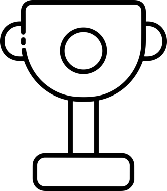 Kazanan Siyah ve Beyaz Logo Simgesi Markalaşma ve Tasarım için PNG Biçiminde
