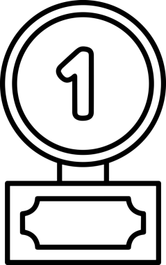 Kazanan Siyah ve Beyaz Logo Simgesi Markalaşma ve Tasarım için PNG Biçiminde