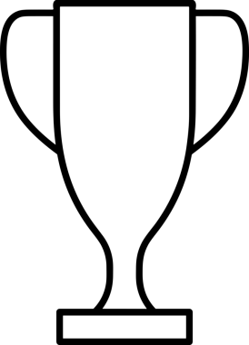 Kazanan Siyah ve Beyaz Logo Simgesi Markalaşma ve Tasarım için PNG Biçiminde