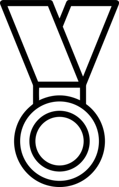 Kazanan Siyah ve Beyaz Logo Simgesi Markalaşma ve Tasarım için PNG Biçiminde