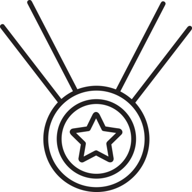 Kazanan Siyah ve Beyaz Logo Simgesi Markalaşma ve Tasarım için PNG Biçiminde