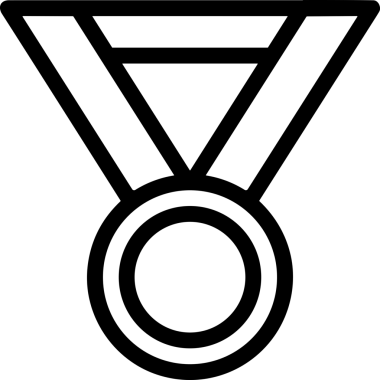 Kazanan Siyah ve Beyaz Logo Simgesi Markalaşma ve Tasarım için PNG Biçiminde