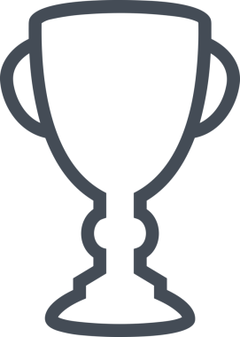 Kazanan Siyah ve Beyaz Logo Simgesi Markalaşma ve Tasarım için PNG Biçiminde