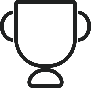 Kazanan Siyah ve Beyaz Logo Simgesi Markalaşma ve Tasarım için PNG Biçiminde