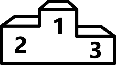 Kazanan Siyah ve Beyaz Logo Simgesi Markalaşma ve Tasarım için PNG Biçiminde