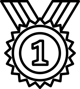 Kazanan Siyah ve Beyaz Logo Simgesi Markalaşma ve Tasarım için PNG Biçiminde
