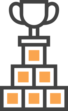 Kazanan Siyah ve Beyaz Logo Simgesi Markalaşma ve Tasarım için PNG Biçiminde