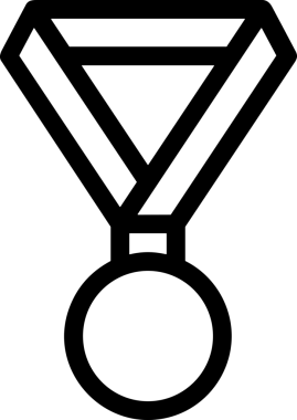 Kazanan Siyah ve Beyaz Logo Simgesi Markalaşma ve Tasarım için PNG Biçiminde