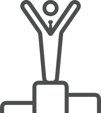 Kazanan Siyah ve Beyaz Logo Simgesi Markalaşma ve Tasarım için PNG Biçiminde