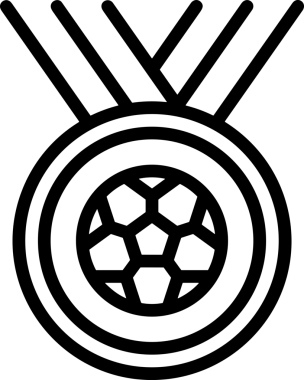 Kazanan Siyah ve Beyaz Logo Simgesi Markalaşma ve Tasarım için PNG Biçiminde