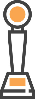 Kazanan Siyah ve Beyaz Logo Simgesi Markalaşma ve Tasarım için PNG Biçiminde