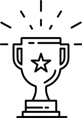 Kazanan Siyah ve Beyaz Logo Simgesi Markalaşma ve Tasarım için PNG Biçiminde
