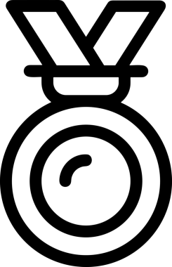 Kazanan Siyah ve Beyaz Logo Simgesi Markalaşma ve Tasarım için PNG Biçiminde