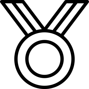 Kazanan Siyah ve Beyaz Logo Simgesi Markalaşma ve Tasarım için PNG Biçiminde
