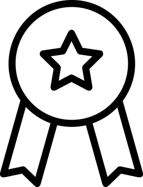 Kazanan Siyah ve Beyaz Logo Simgesi Markalaşma ve Tasarım için PNG Biçiminde