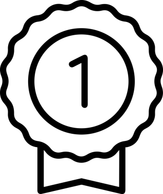 Kazanan Siyah ve Beyaz Logo Simgesi Markalaşma ve Tasarım için PNG Biçiminde