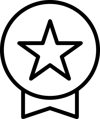 Kazanan Siyah ve Beyaz Logo Simgesi Markalaşma ve Tasarım için PNG Biçiminde