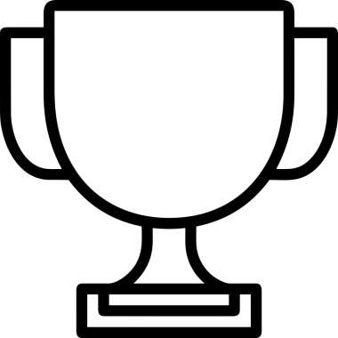 Kazanan Siyah ve Beyaz Logo Simgesi Markalaşma ve Tasarım için PNG Biçiminde