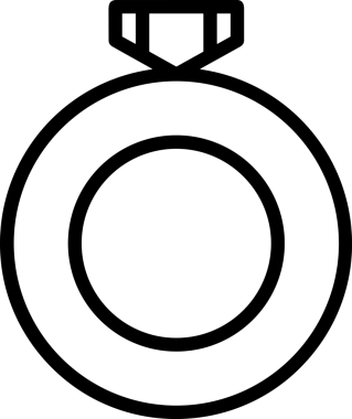 Kazanan Siyah ve Beyaz Logo Simgesi Markalaşma ve Tasarım için PNG Biçiminde